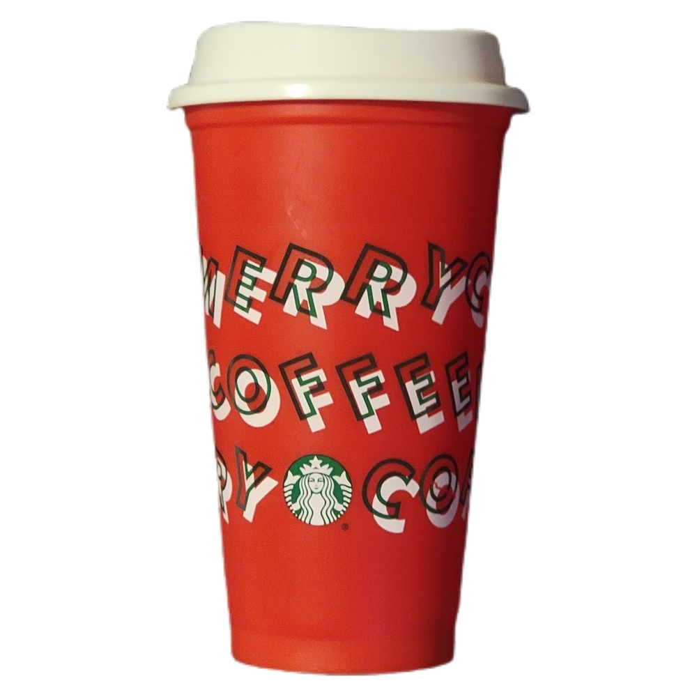 Starbucks Christmas Holiday 2019 Cup with Lid 16oz RARE
